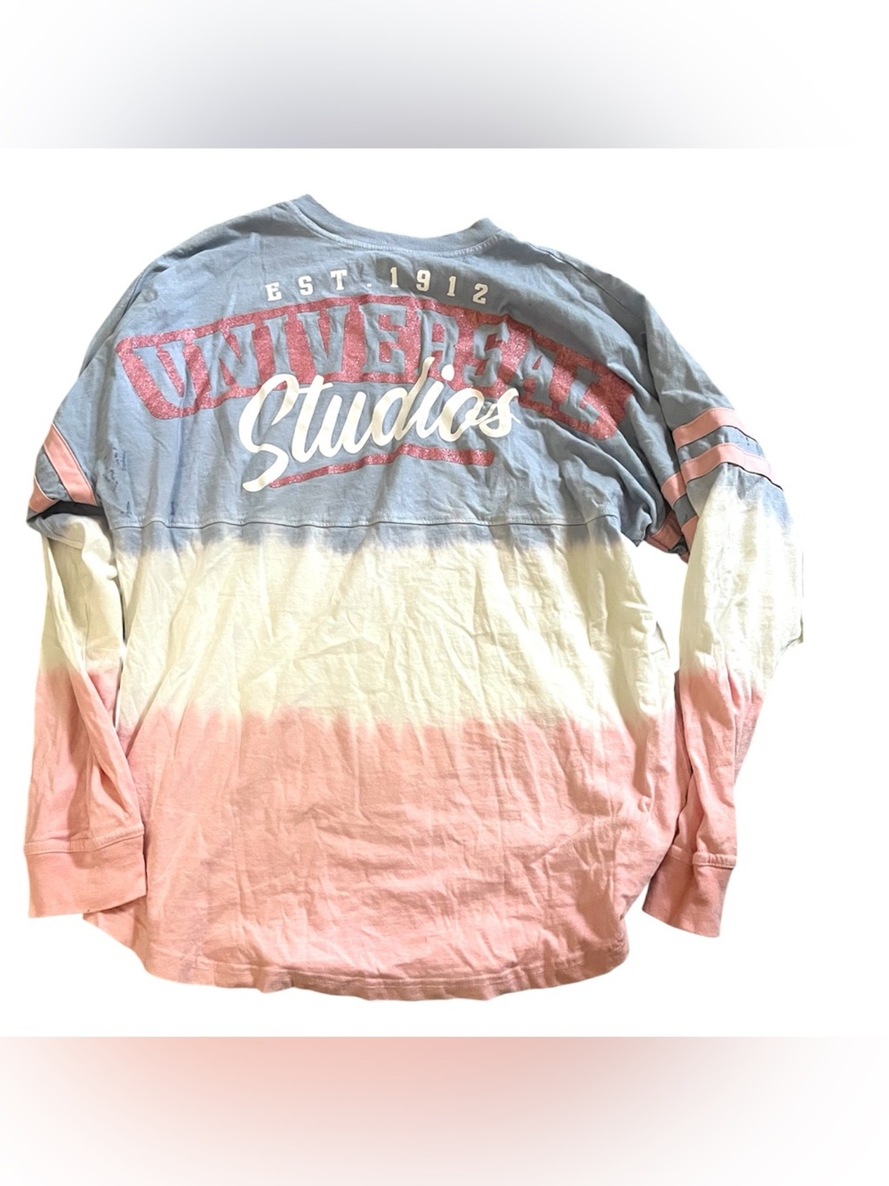 Universal studios spirit Jersey Ombre Long-Sleeve Shirt - Blue, White & Pink